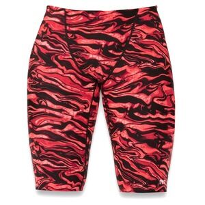TYR Miramar All-Over Jammer Swimsuit - NWT Mens 36 - Red / Black - #45050-G10